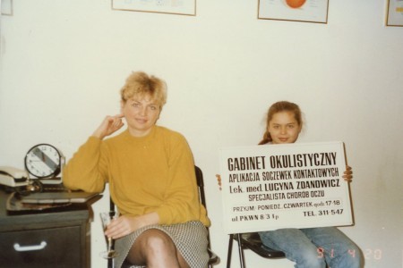 Uroczyste otwarcie pierwszego Gabinetu Okulistycznego dr Lucyny Zdanowicz przy ul. Korfantego, kwiecień 1991r.